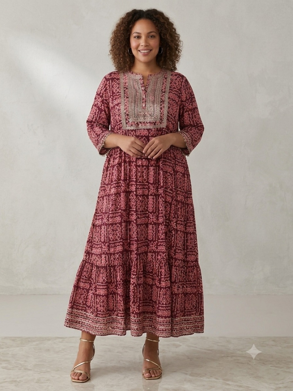 Bohemian Printed Maxi Dress